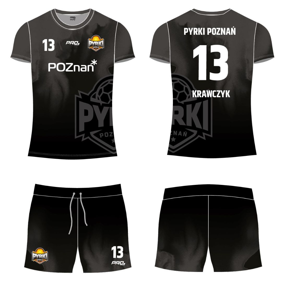 komplet meczowy czarny